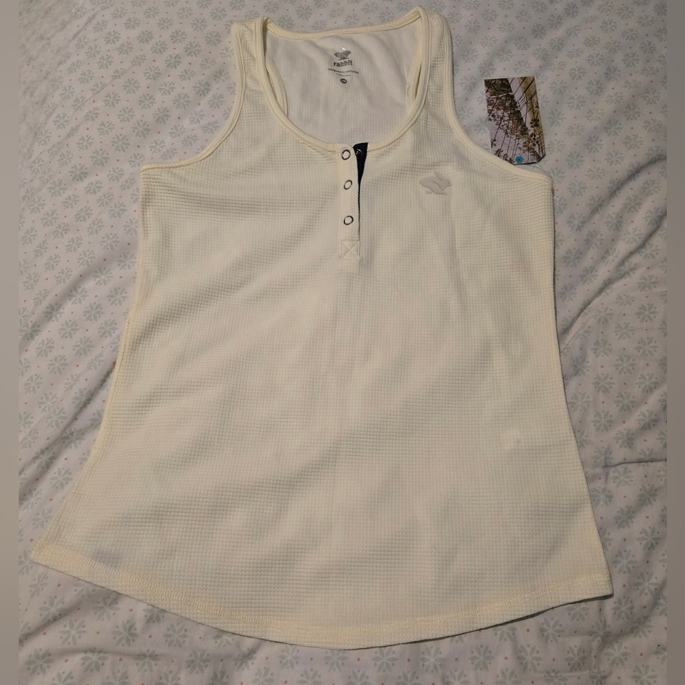 Women's rabbit waffle tank